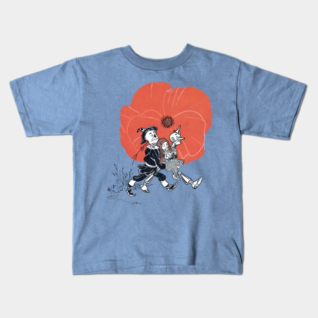 Scarecrow and Tin Woodman carry Dorothy Kids T-Shirt by Quick Nick Pics